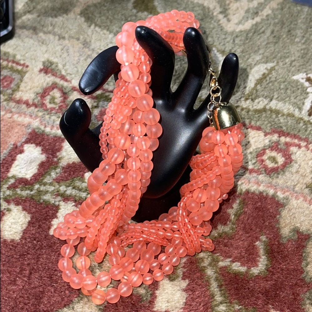 Salmon 🍣 plastic beaded chocker